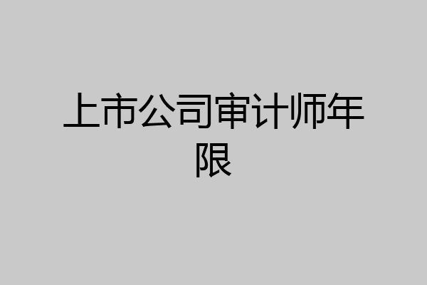 上市公司审计师年限