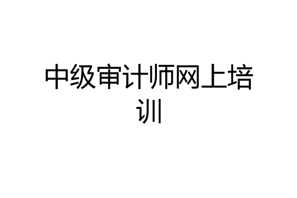 中级审计师网上培训