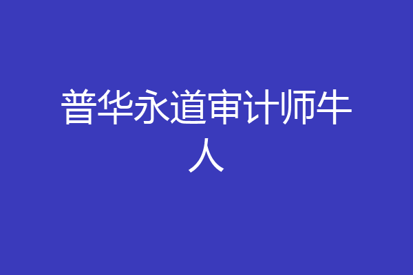 普华永道审计师牛人