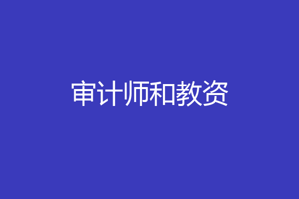 审计师和教资