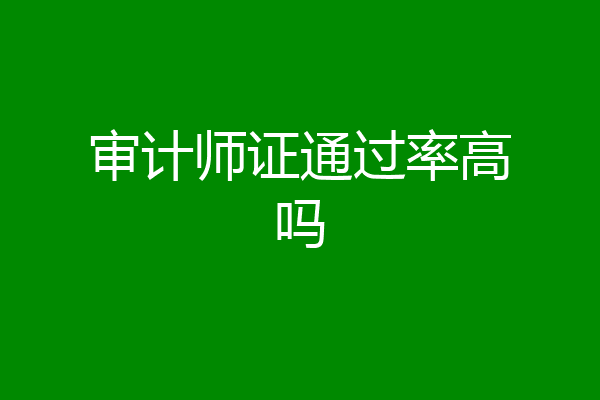 审计师证通过率高吗