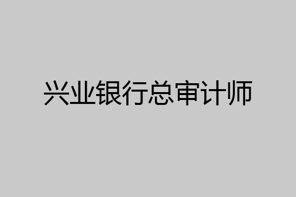 兴业银行总审计师