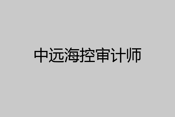 中远海控审计师
