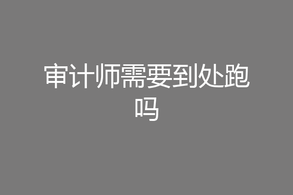 审计师需要到处跑吗