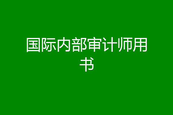 国际内部审计师用书