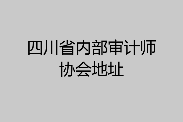 四川省内部审计师协会地址