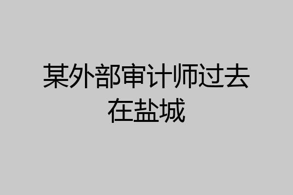 某外部审计师过去在盐城