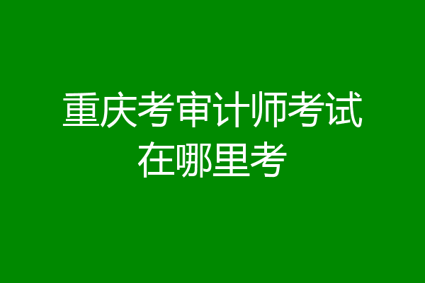 重庆考审计师考试在哪里考