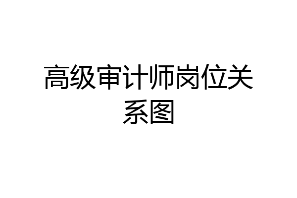 高级审计师岗位关系图