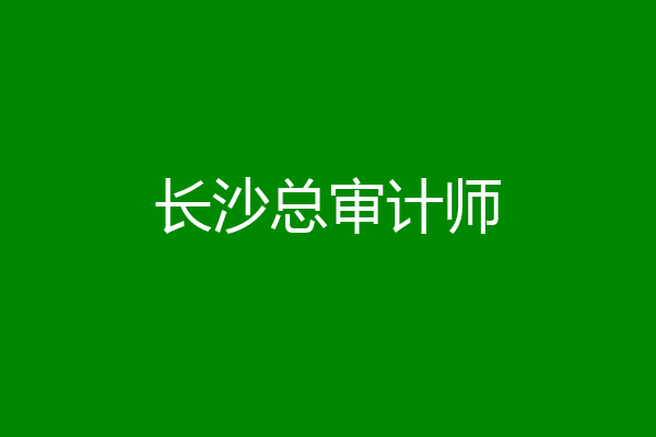 长沙总审计师