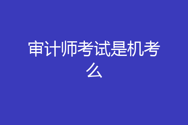审计师考试是机考么