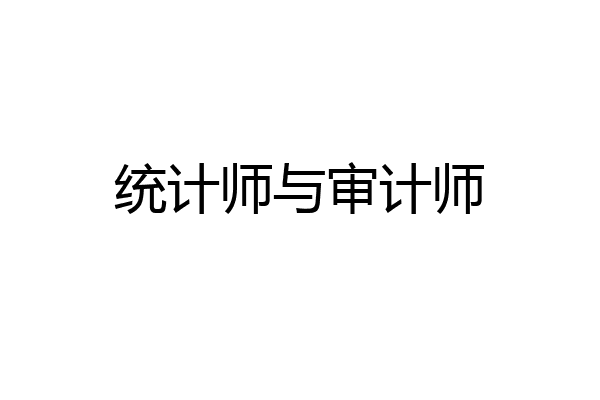 统计师与审计师