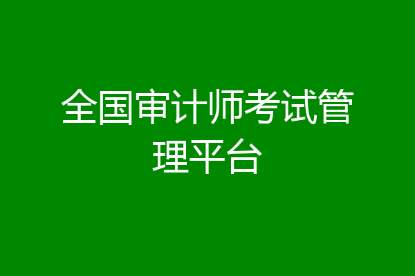 全国审计师考试管理平台