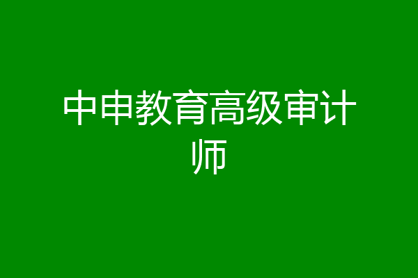 中申教育高级审计师