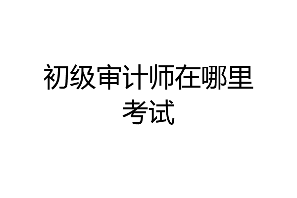 初级审计师在哪里考试