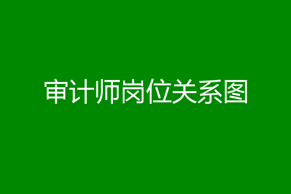 审计师岗位关系图