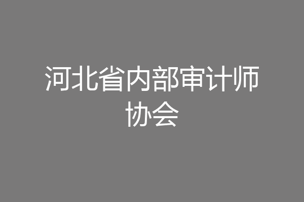 河北省内部审计师协会