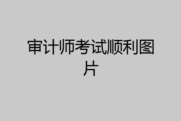 审计师考试顺利图片