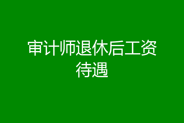 审计师退休后工资待遇