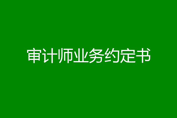 审计师业务约定书