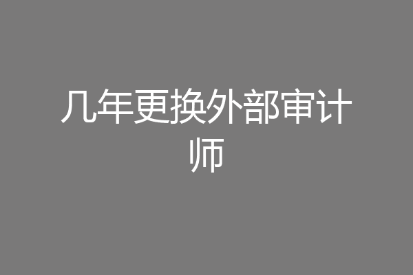 几年更换外部审计师