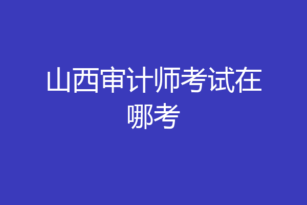 山西审计师考试在哪考