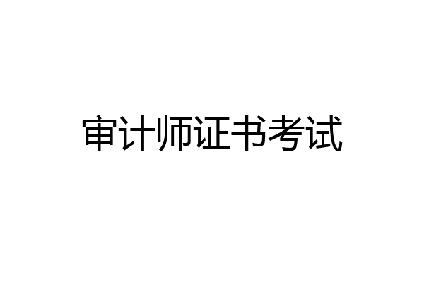 审计师证书考试