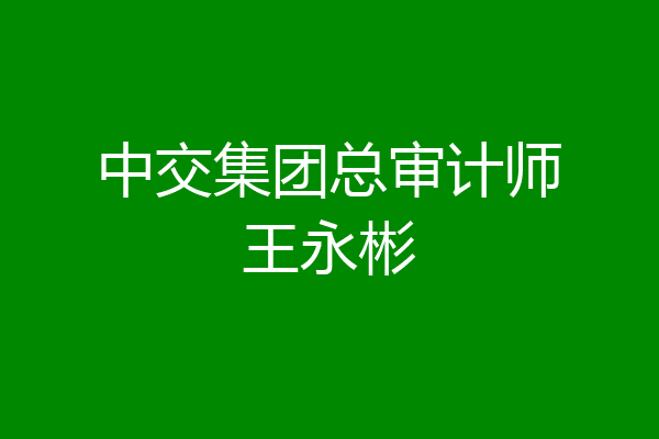 中交集团总审计师王永彬