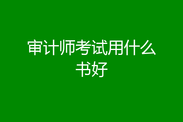 审计师考试用什么书好