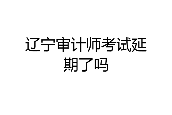 辽宁审计师考试延期了吗
