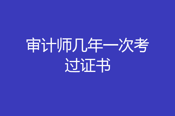 审计师几年一次考过证书