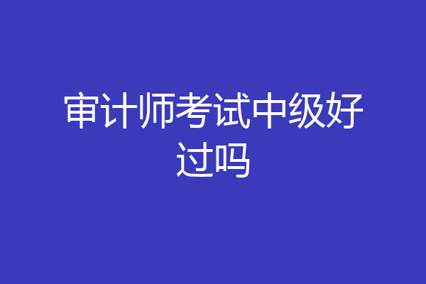审计师考试中级好过吗