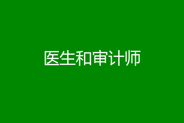 医生和审计师