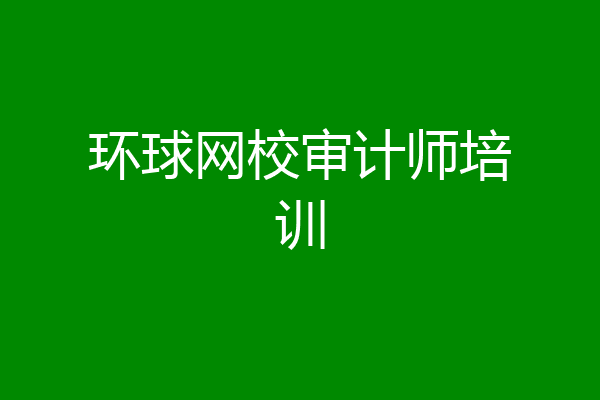 环球网校审计师培训