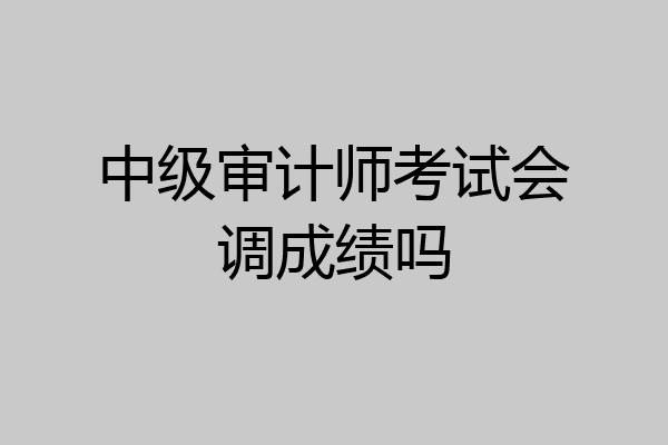 中级审计师考试会调成绩吗