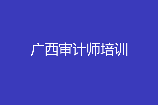 广西审计师培训