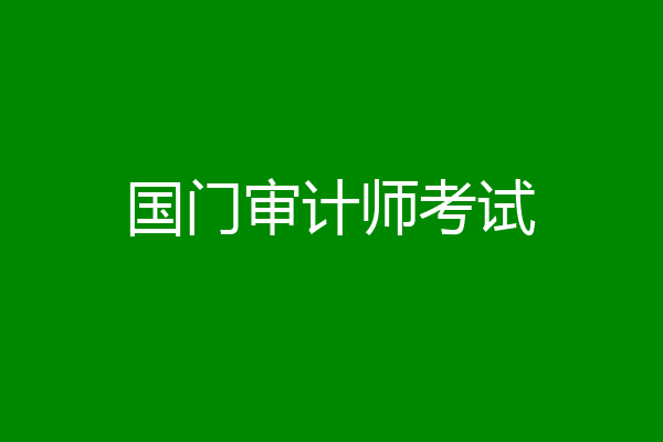 国门审计师考试