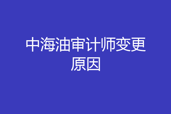 中海油审计师变更原因