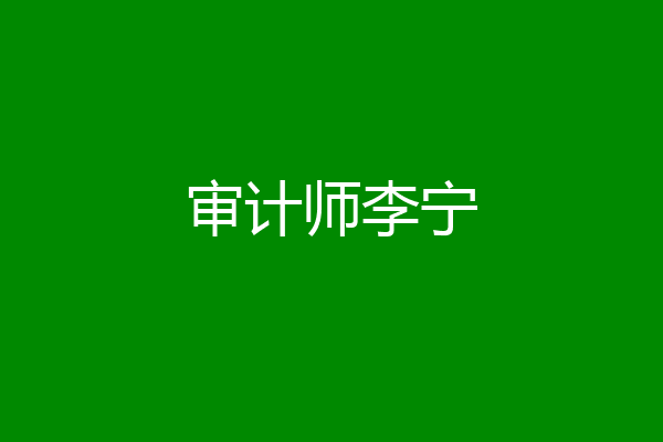 审计师李宁