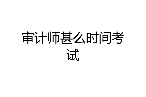 审计师甚么时间考试