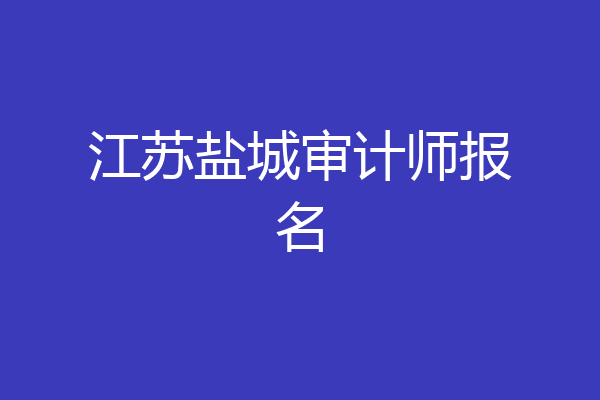 江苏盐城审计师报名