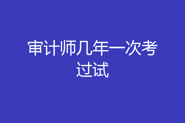 审计师几年一次考过试