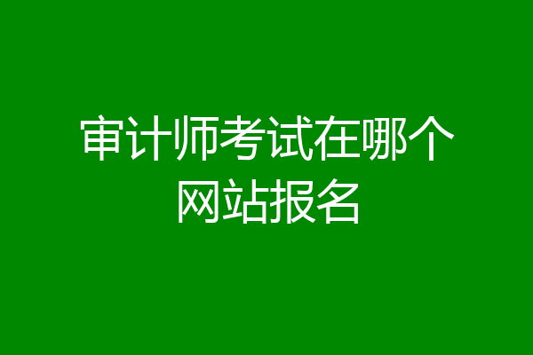 审计师考试在哪个网站报名