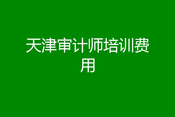 天津审计师培训费用
