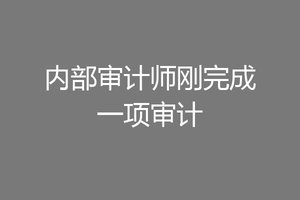 内部审计师刚完成一项审计