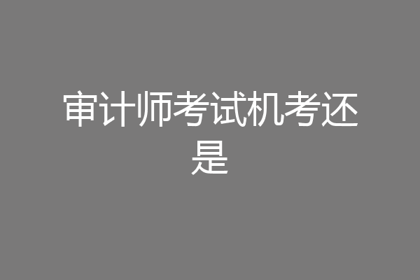 审计师考试机考还是
