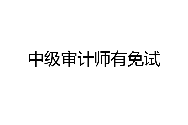 中级审计师有免试