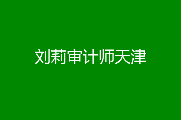 刘莉审计师天津