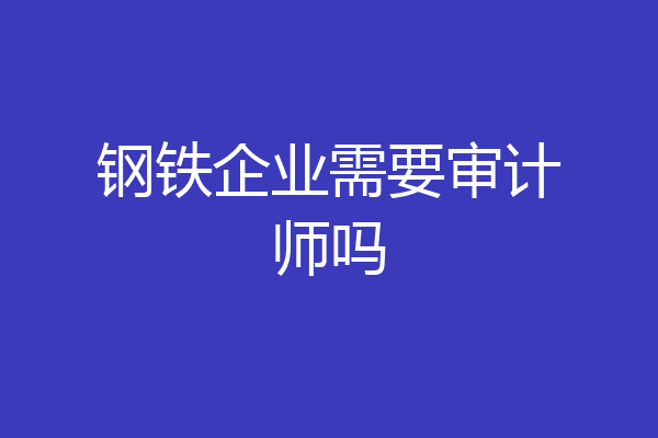 钢铁企业需要审计师吗