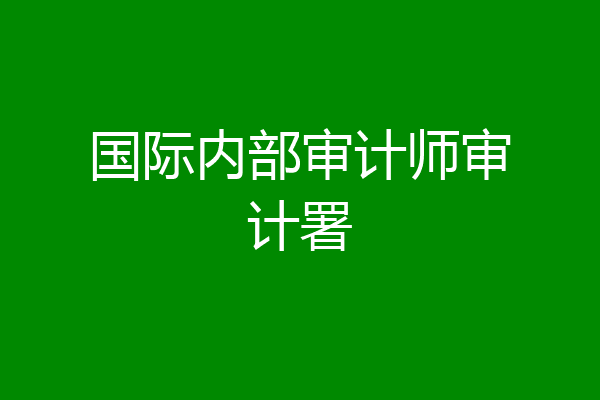 国际内部审计师审计署